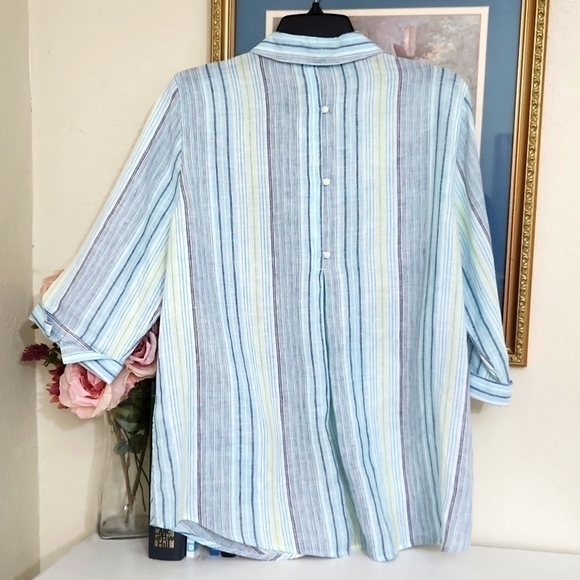 100% Linen Chicos No Iron Medium Lagenlook Beach Contemporary Travel - Picture 8 of 11